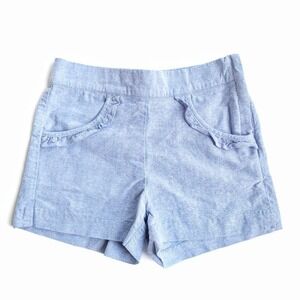 Janie & Jack Chambray Shorts Dressy Seersucker Style Zip side